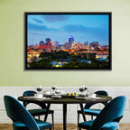 San Antonio Skyline at Dusk Wall Art