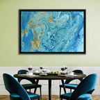 Blue Marble Streams Wall Art