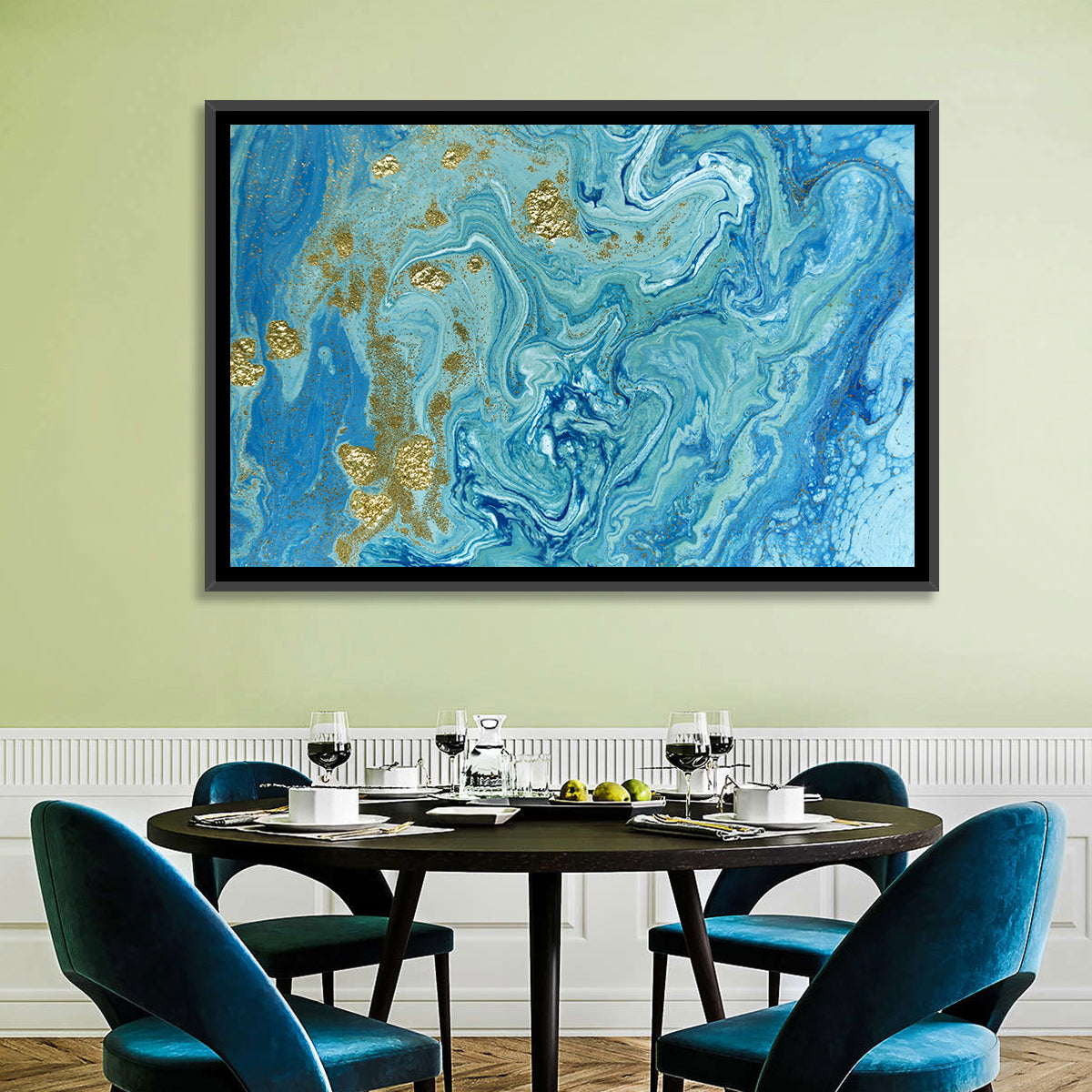 Blue Marble Streams Wall Art