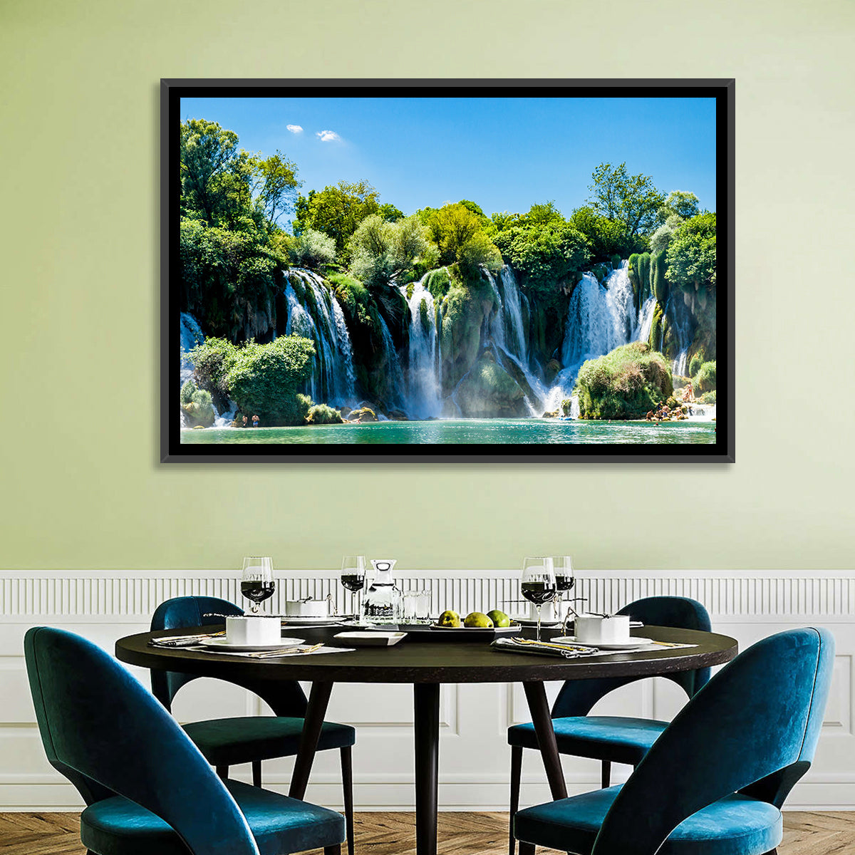 Kravice Waterfall, Ljubuški Wall Art in a room, landscape