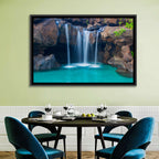 Waterfall Into Turquoise Pool Wall Art