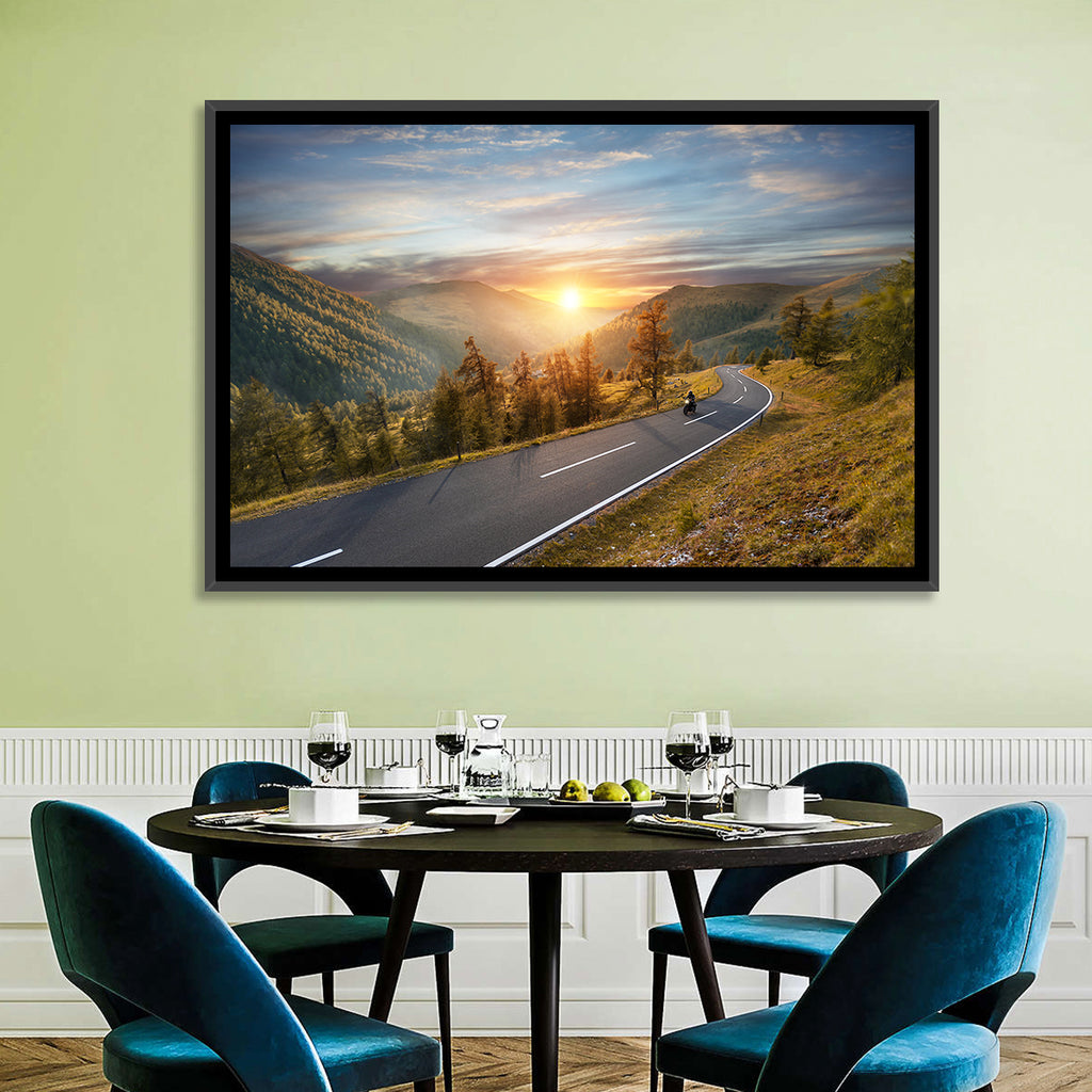 Alpine Highway at Golden Hour Wall Art