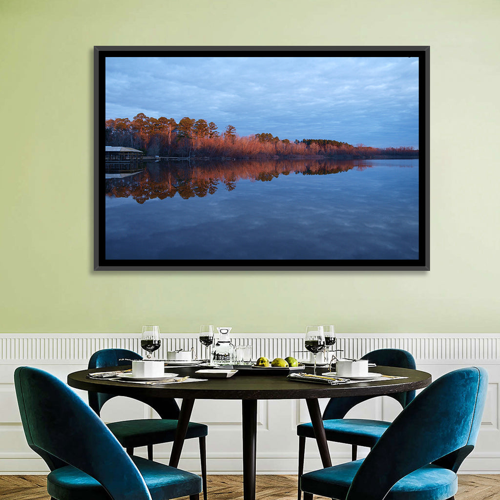 Lake Livingston Pier at Golden Hour Wall Art