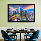 Dallas Twilight Skyline Wall Art