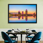 Mobile Alabama Sunset Skyline Wall Art