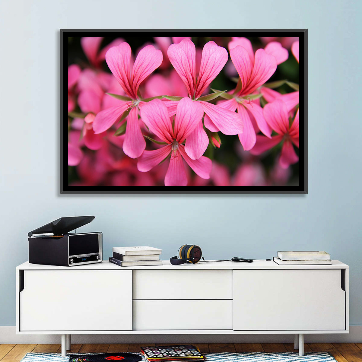 Pink Geranium Close Up Wall Art