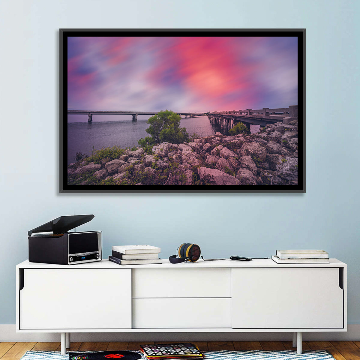 Amelia Island Sunset Bridge Wall Art