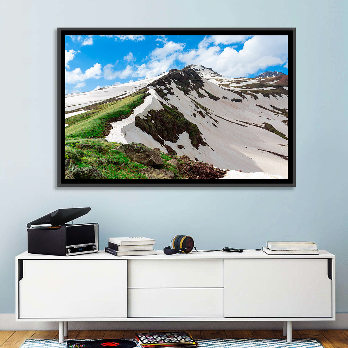 Mount Aragats Ridge Wall Art in a room, landscape