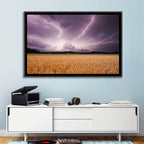 Lightning Over Wheat Field Wall Art
