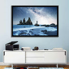 Reynisdrangar Sea Stacks Night Wall Art