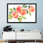 Watercolor Peach Branch Wall Art