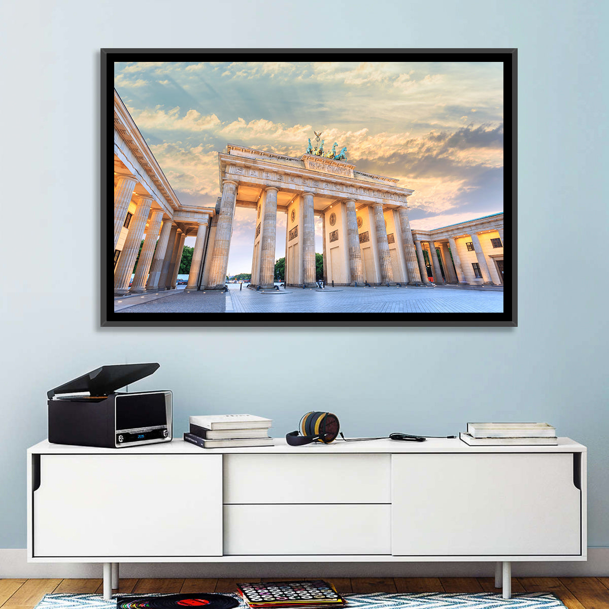 Brandenburg Gate at Sunset Wall Art in a room, landscape