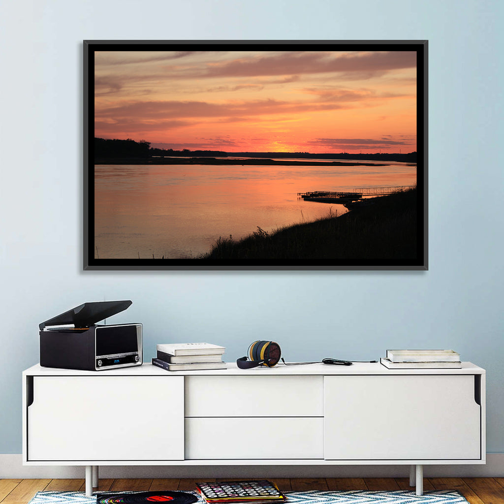Missouri River Sunset at Dusk Wall Art