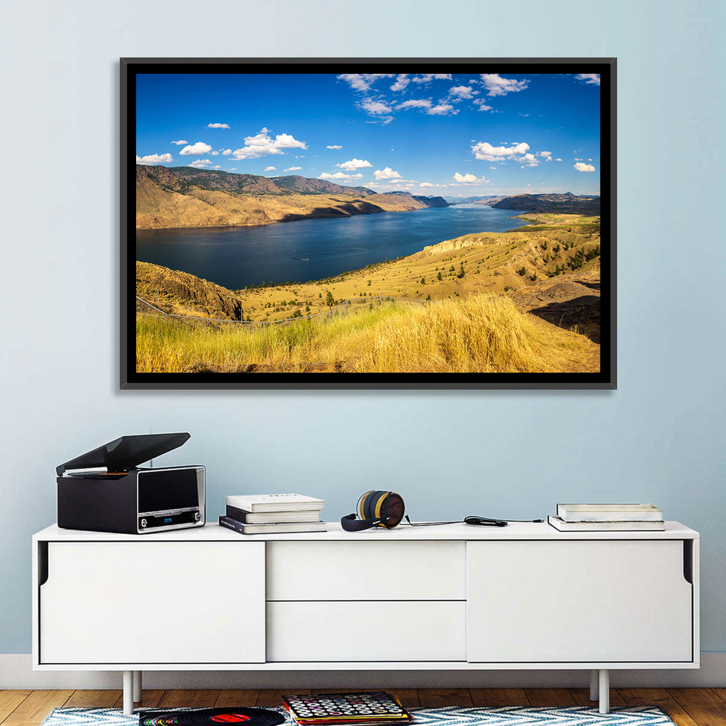Golden Grass at Kamloops Lake Wall Art