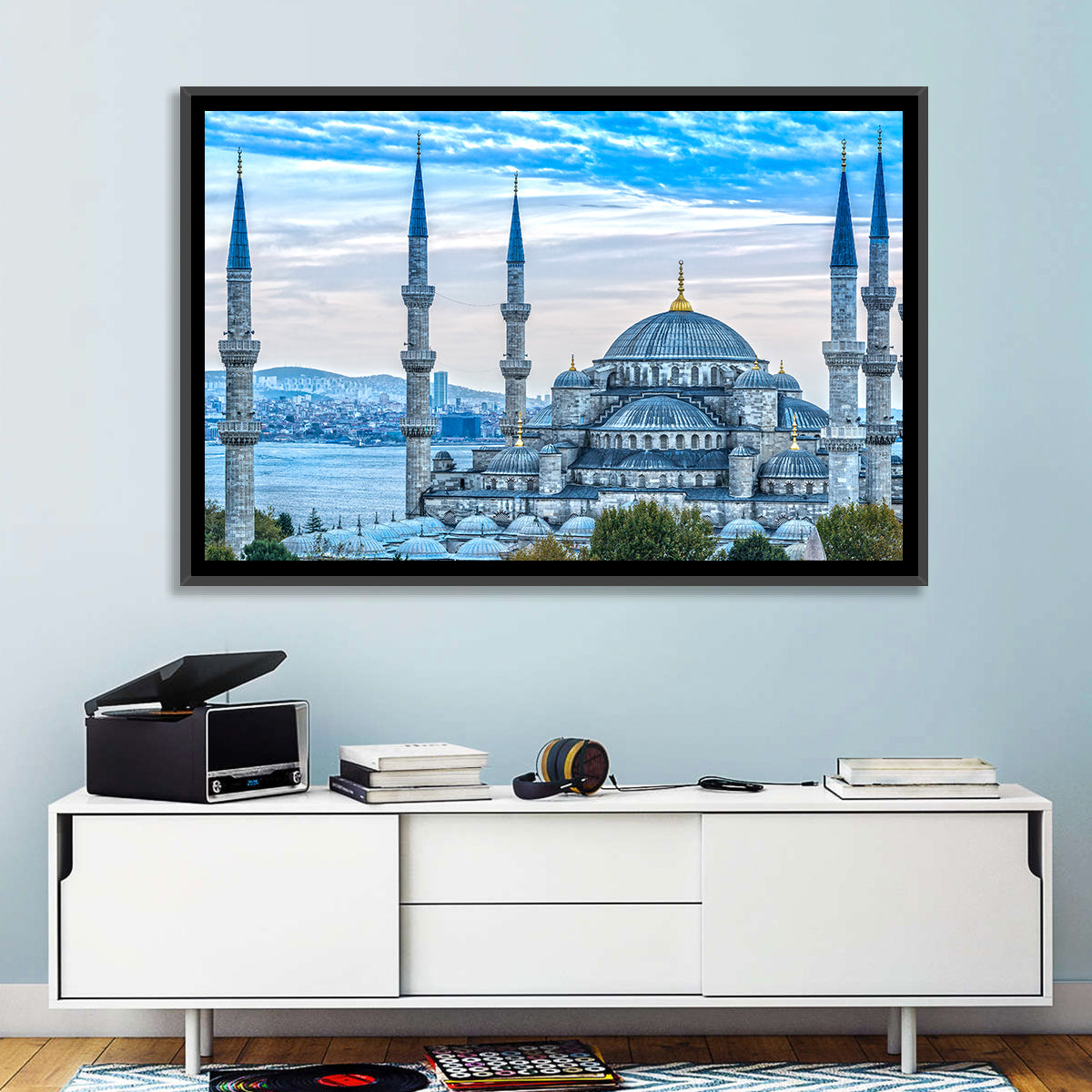 Cloudy Blue Mosque Wall Art