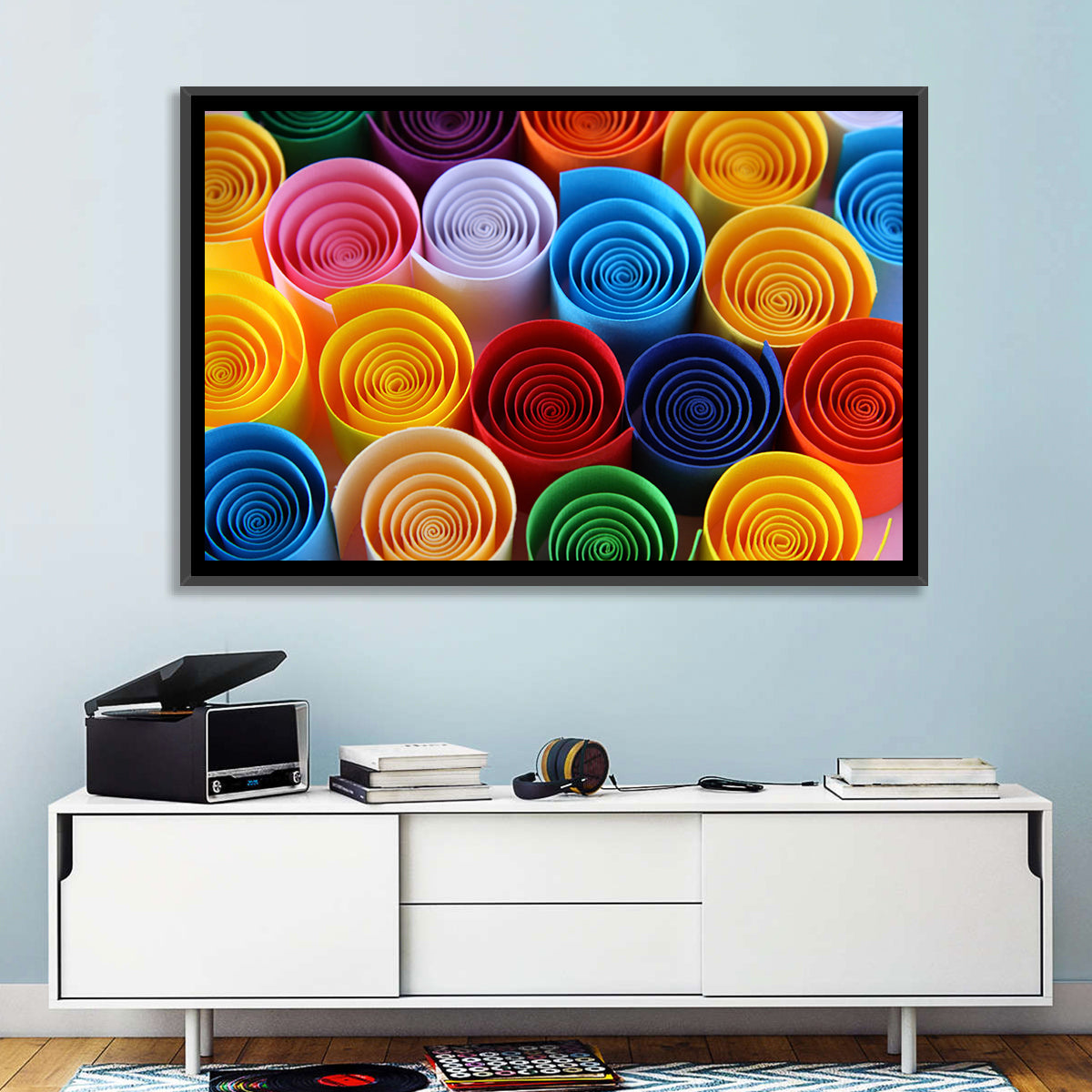 Quilled Color Spirals Wall Art