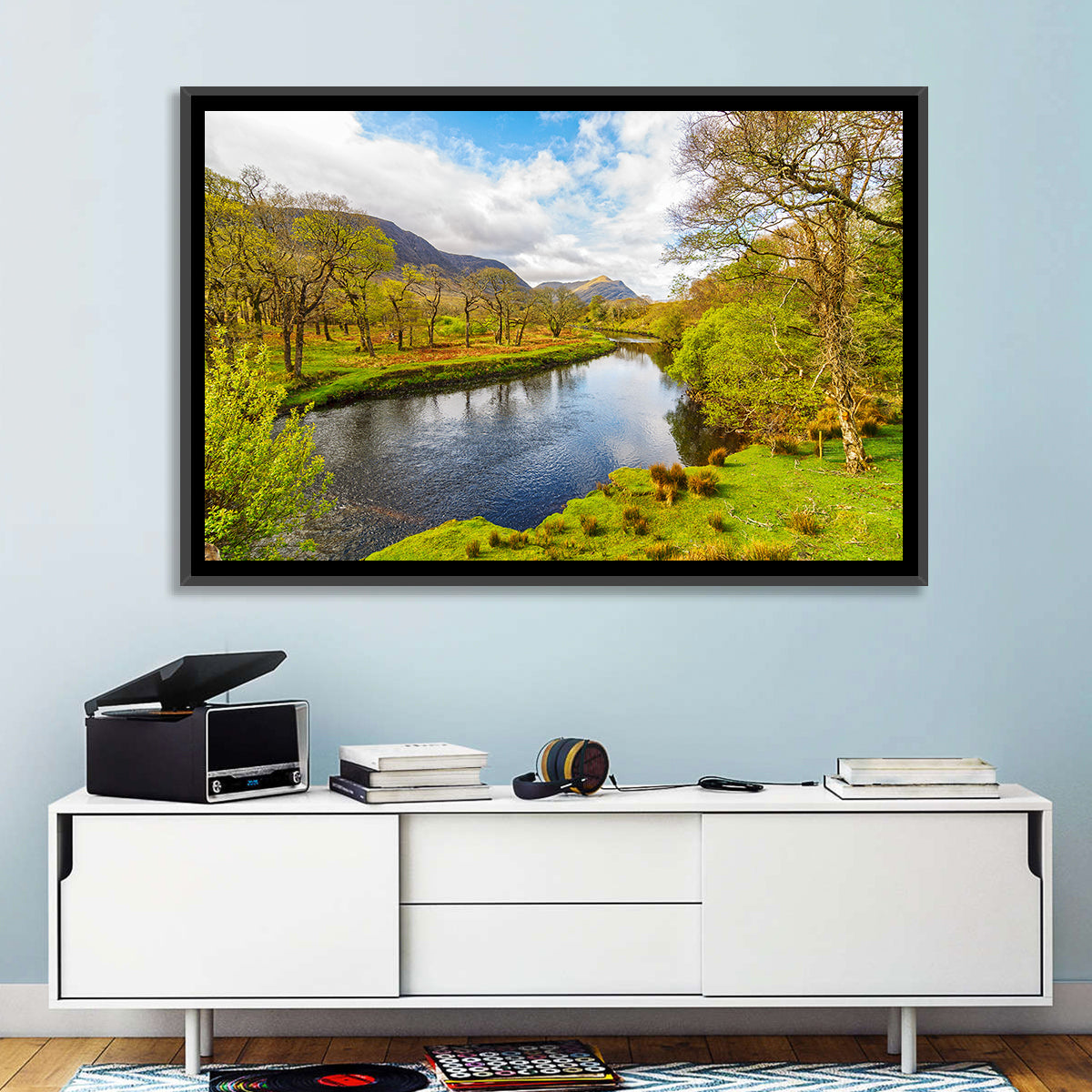 Connemara Countryside Wall Art in a room, landscape