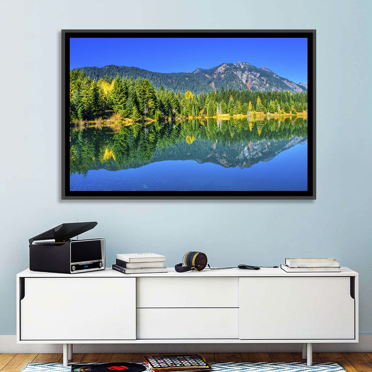 Autumn at Gold Lake Wall Art in a room, landscape