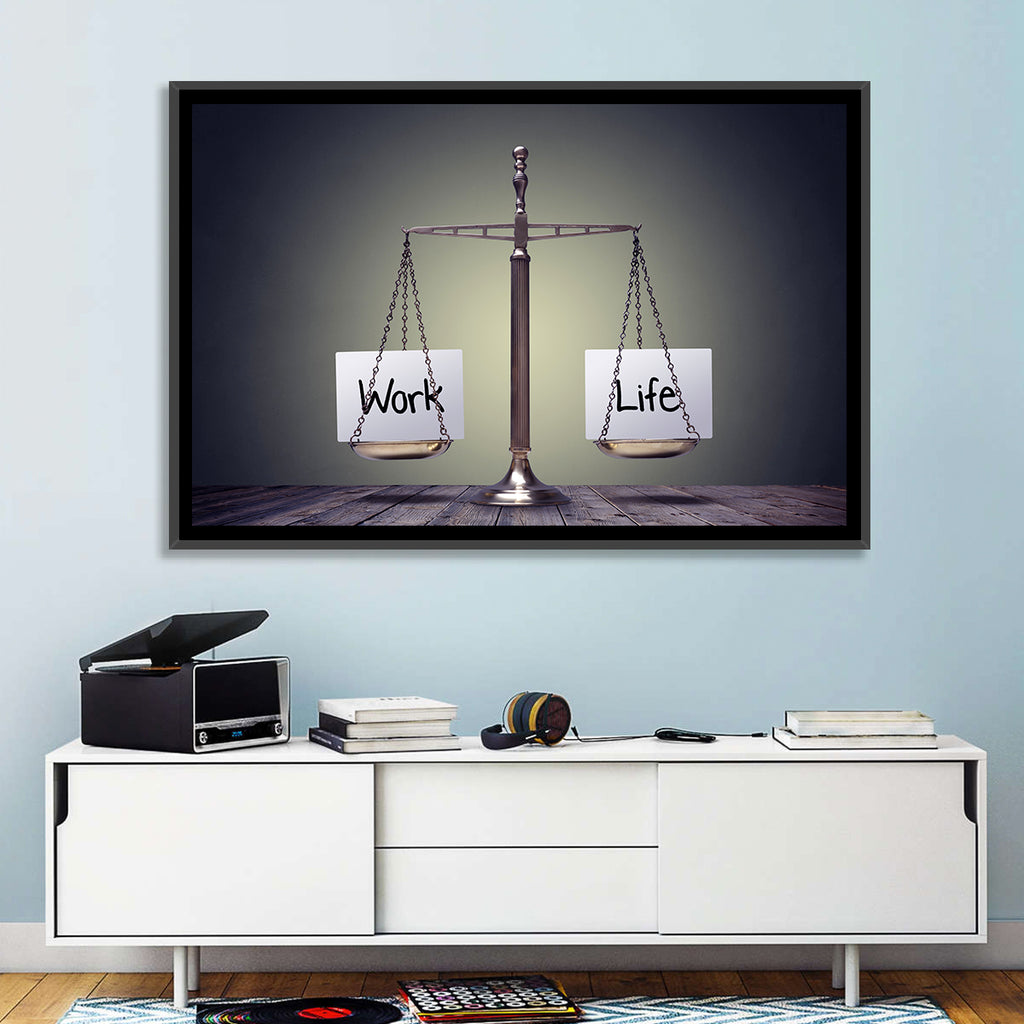 Metallic Scale: Work and Life Wall Art
