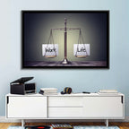Metallic Scale: Work and Life Wall Art