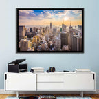 New York City Skyline at Golden Hour Wall Art