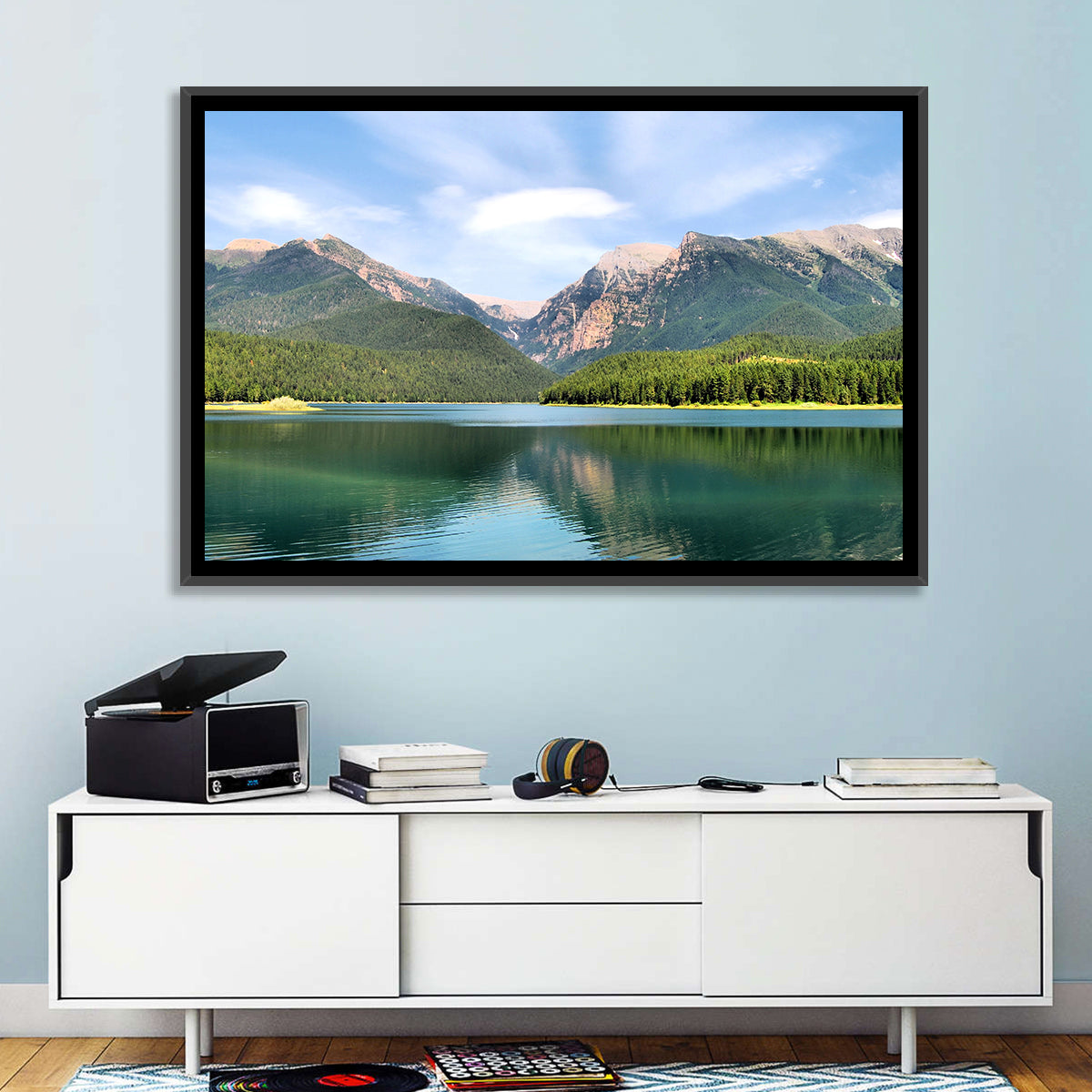 Mission Mountain Lake Reflection Wall Art