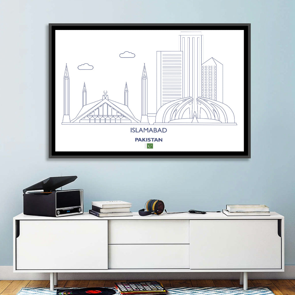 Islamabad Skyline Line Wall Art