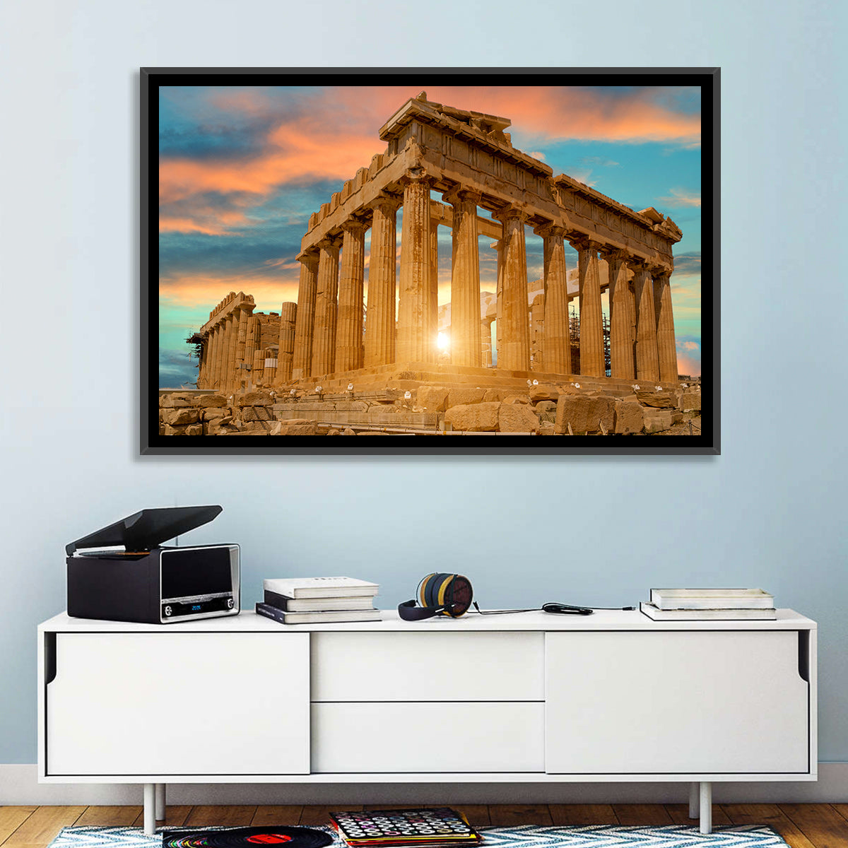 Parthenon at Sunset Wall Art in a room, landscape