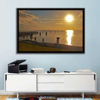 Lake Okeechobee Sunset Pier Wall Art