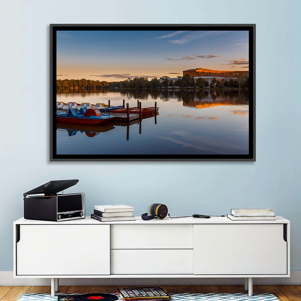 Dutzendteich Lake at Golden Hour Wall Art