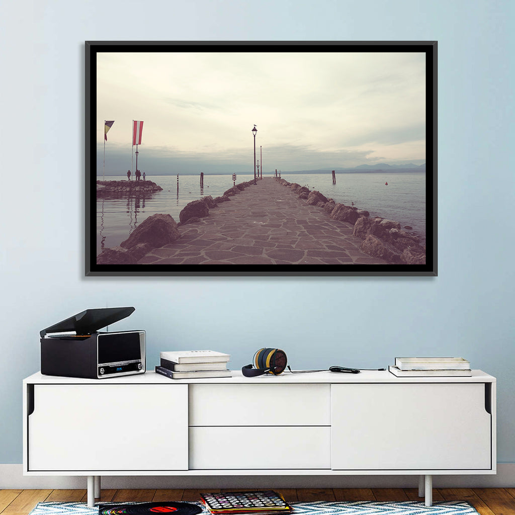 Stone Pier at Lake Garda Wall Art