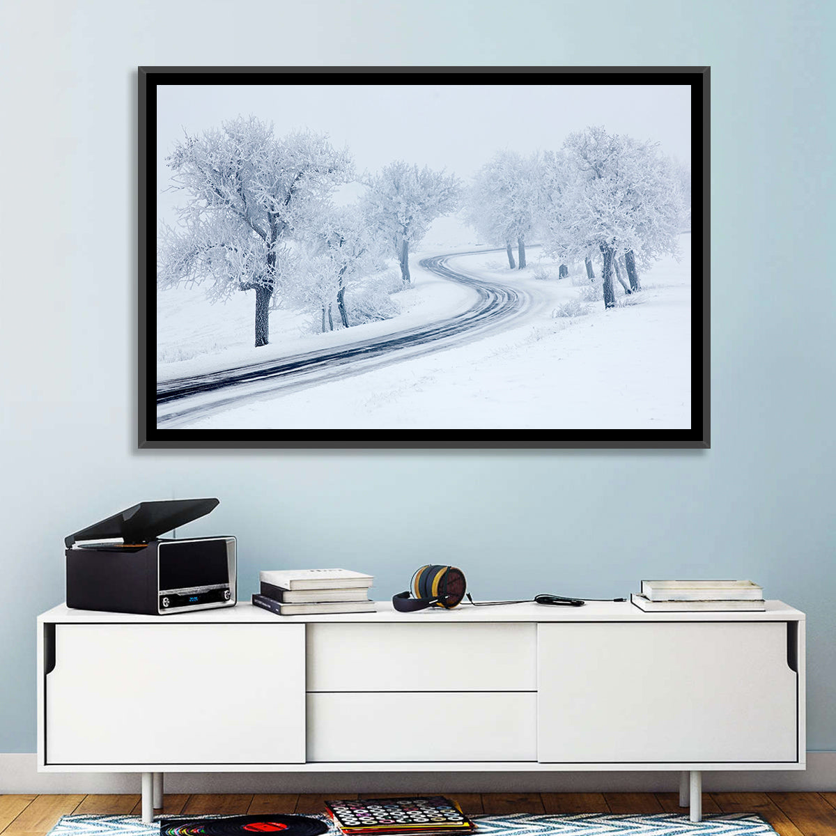 Cold Snowy Path Wall Art