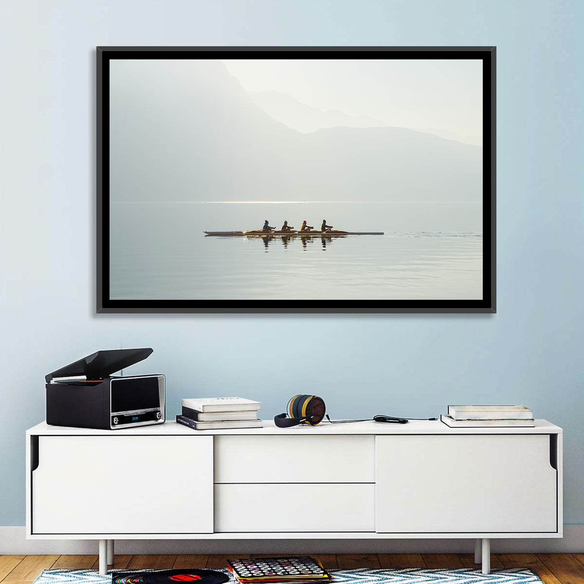 Four Rowers on Lake Lugano Wall Art
