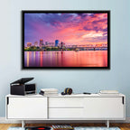 Little Rock Sunset Skyline Wall Art