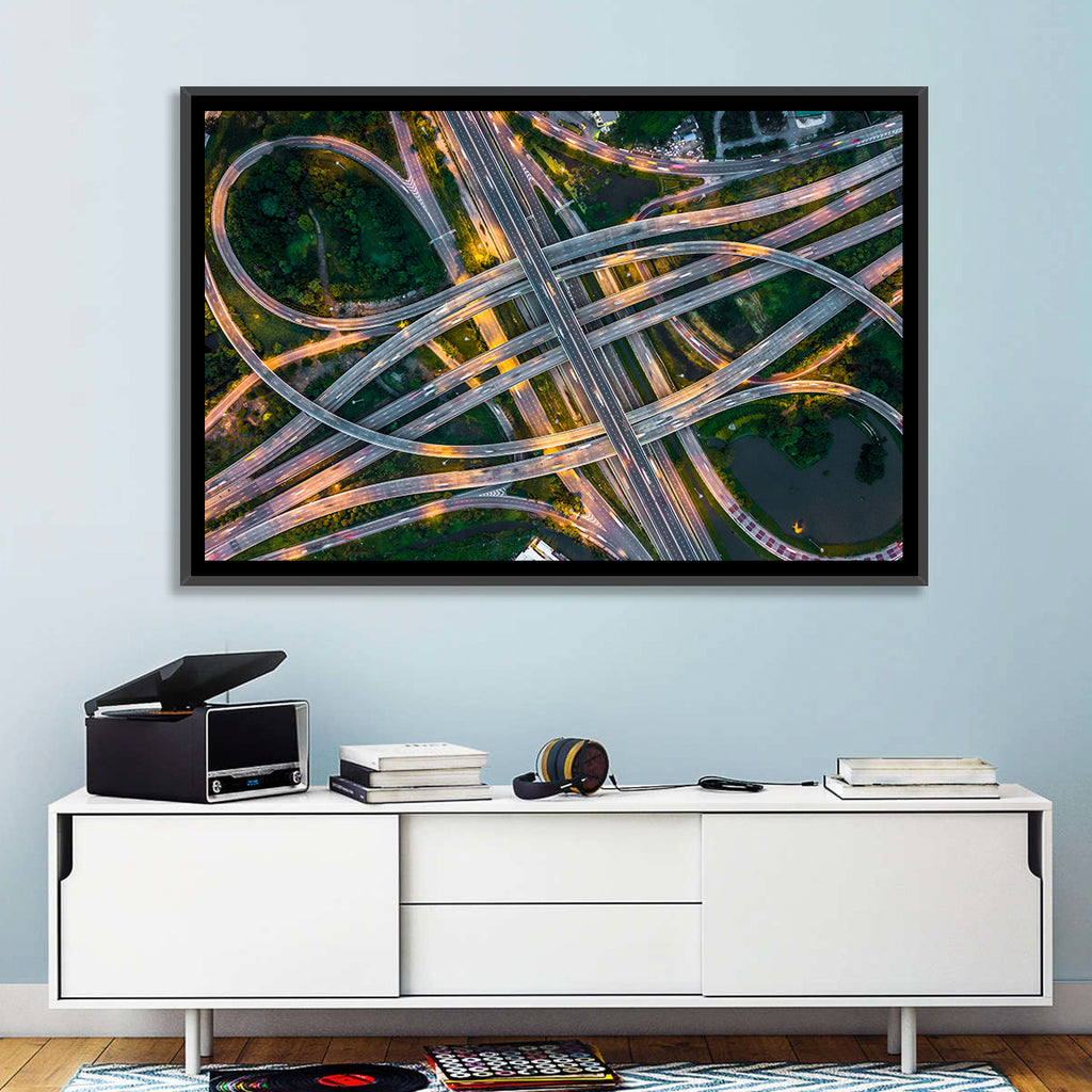 Expressway Junction at Dusk Wall Art