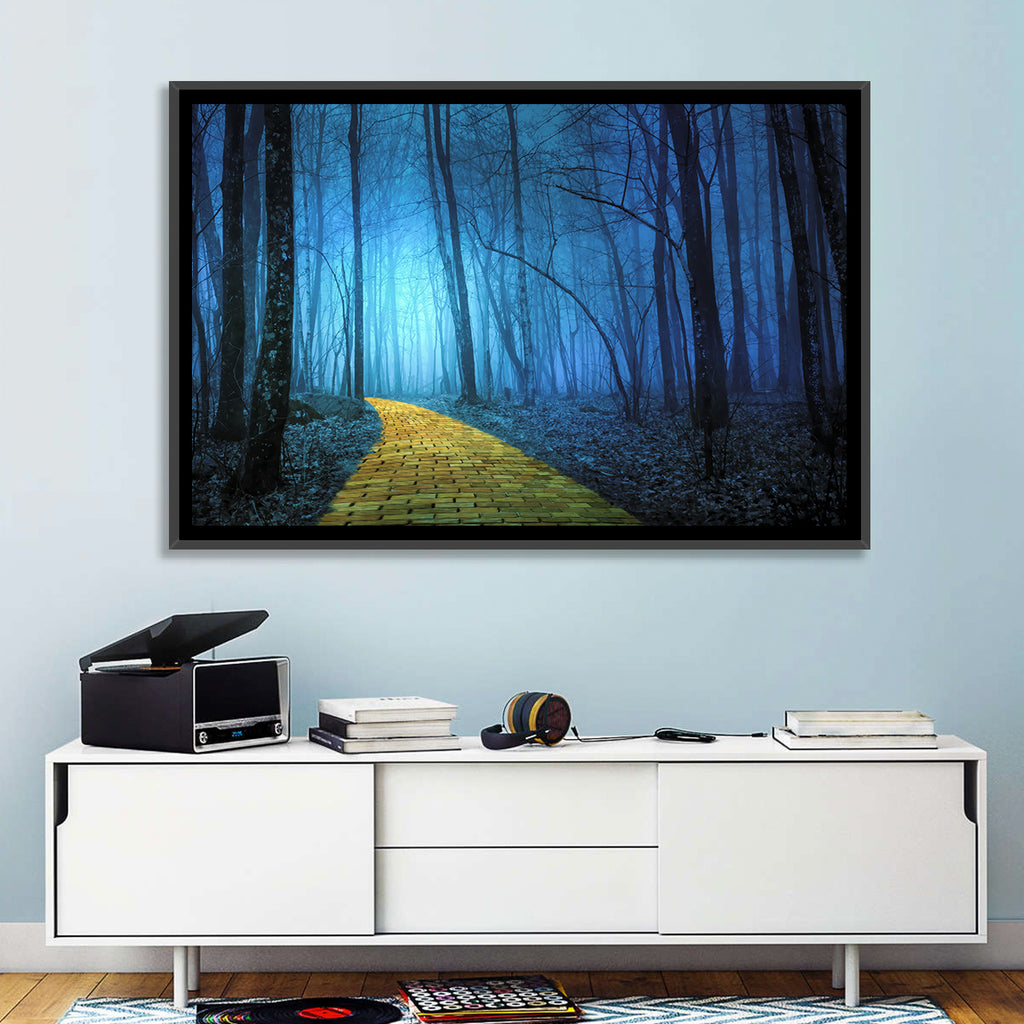 Misty Yellow Brick Road Wall Art