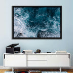 Aerial Swirling Ocean Waves Wall Art