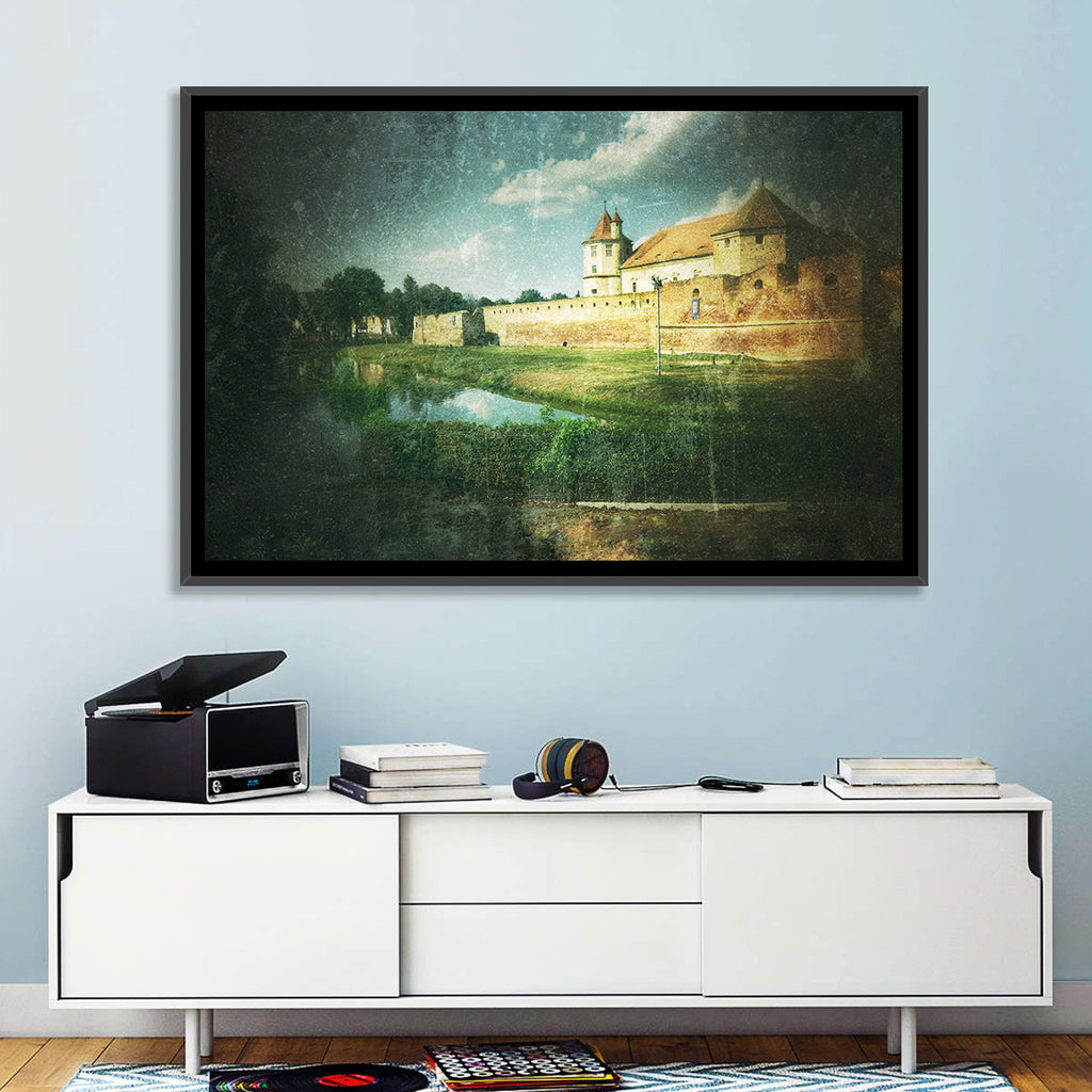 Făgăraș Fortress Moat Reflection Wall Art