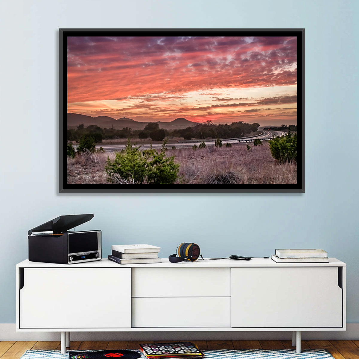 Sunset Curve on Texas Highway 16 Wall Art