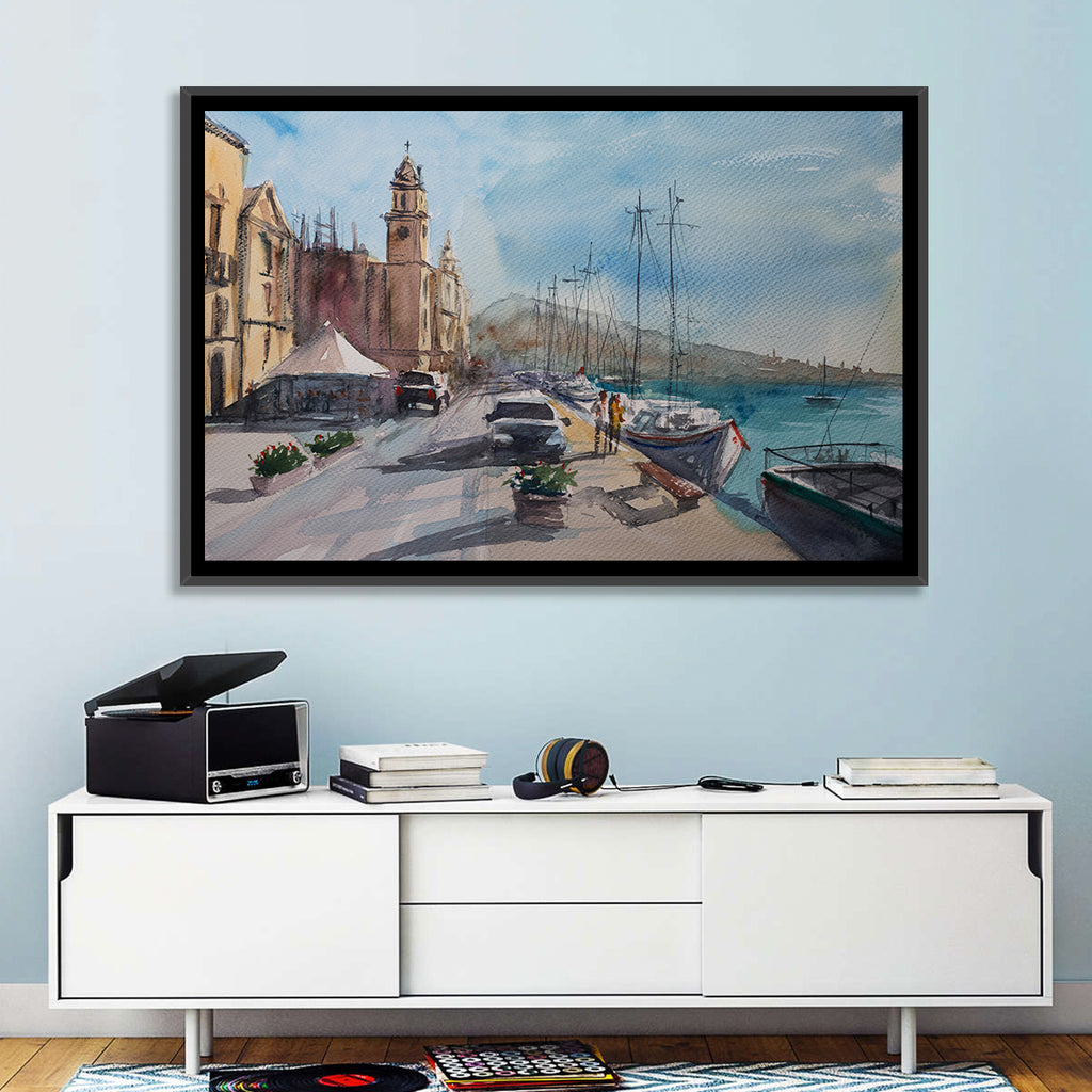 Valette Harbor Sketch Wall Art