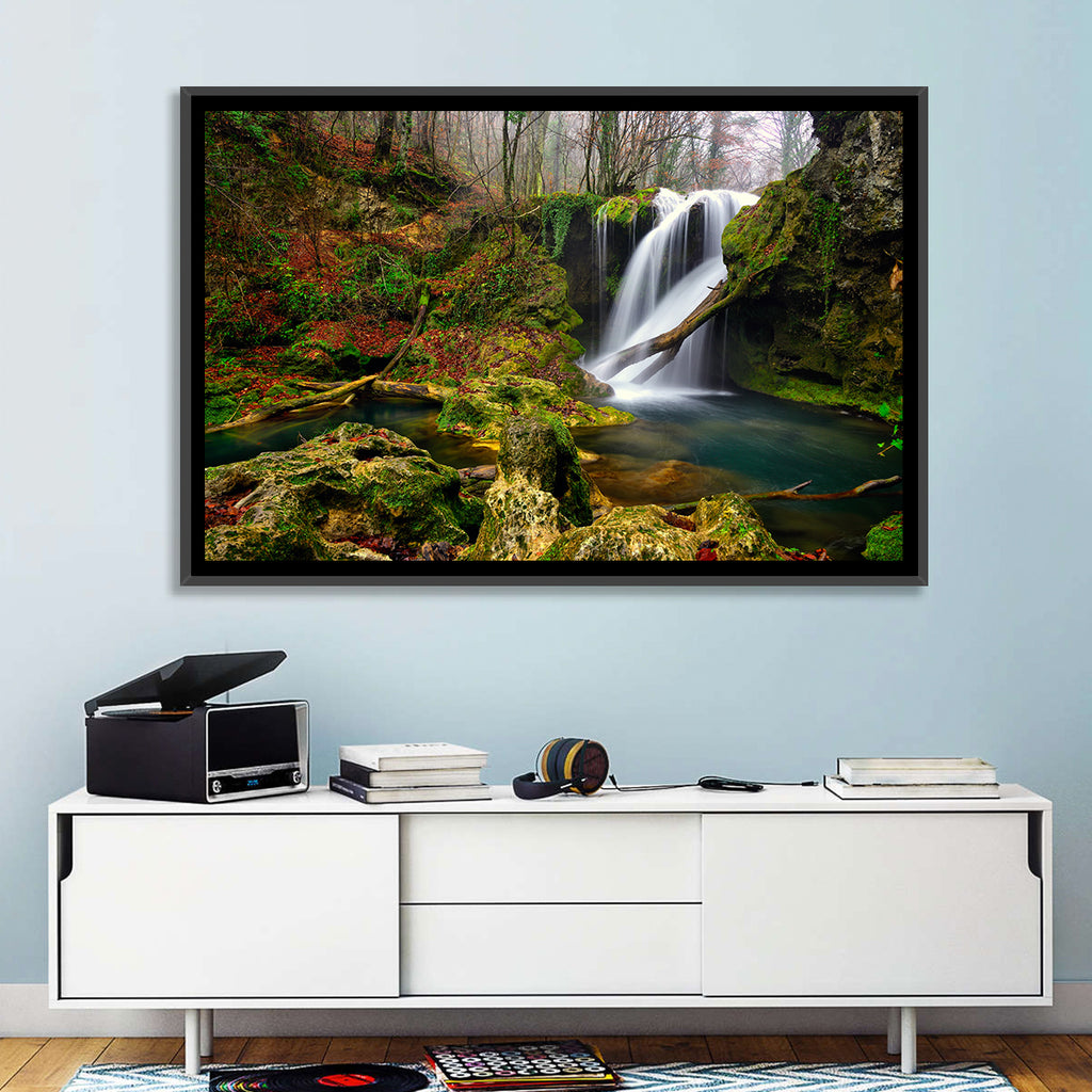 Cheile Nerei Mossy Waterfall Wall Art