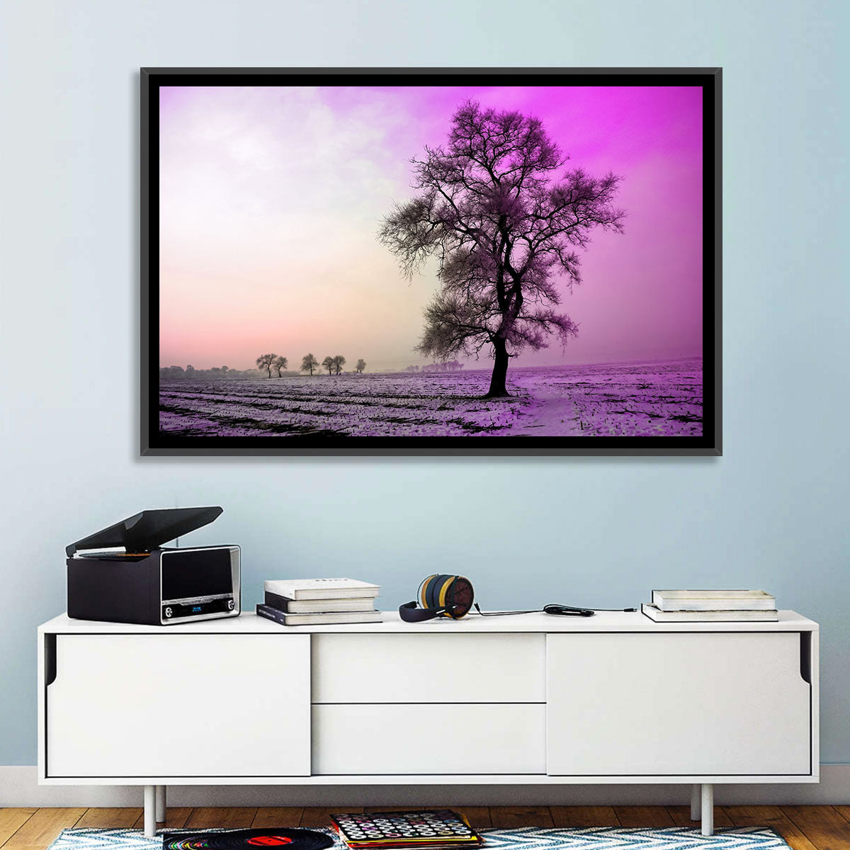 Violet Winter Dawn Tree Wall Art