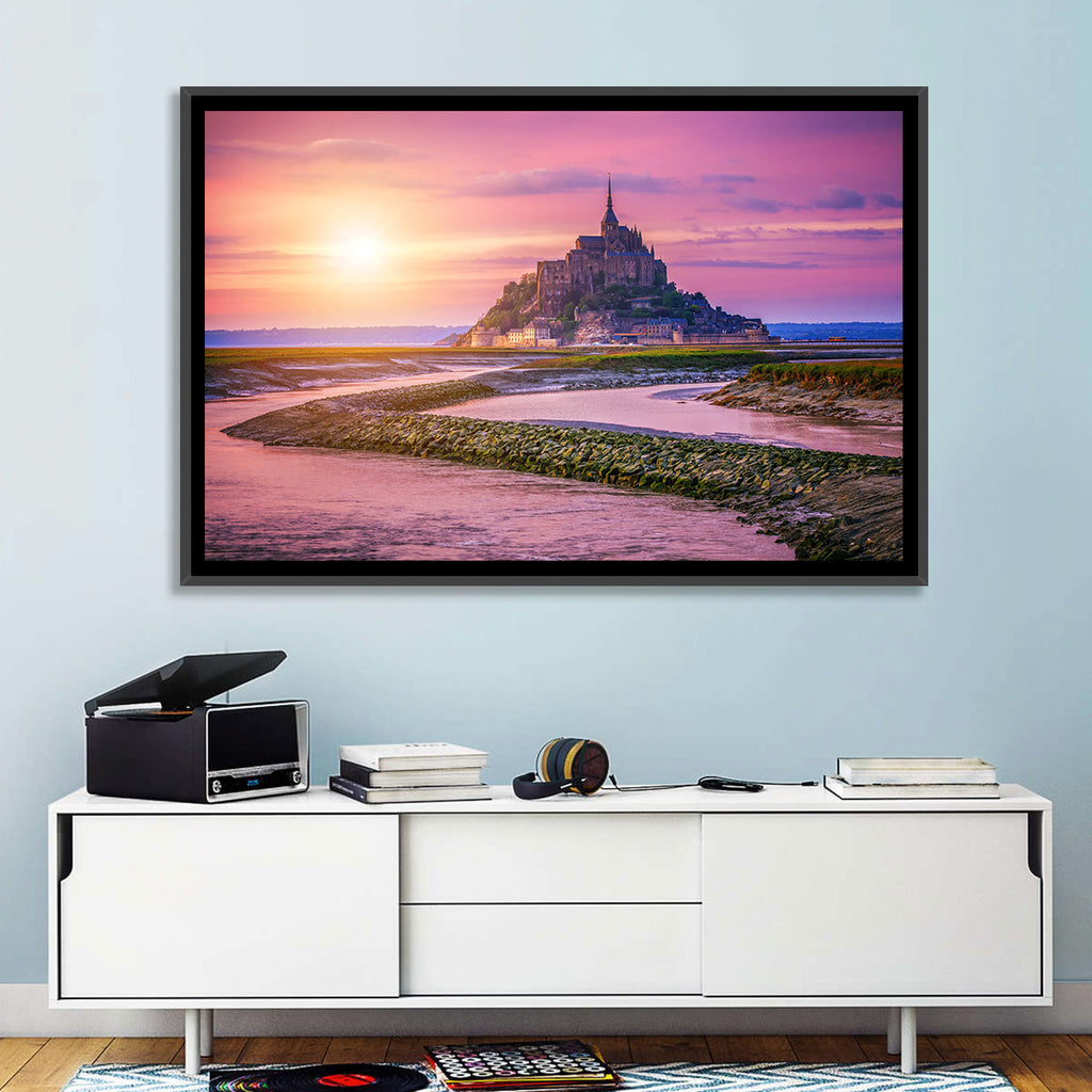 Mont Saint-michel Sunset Wall Art