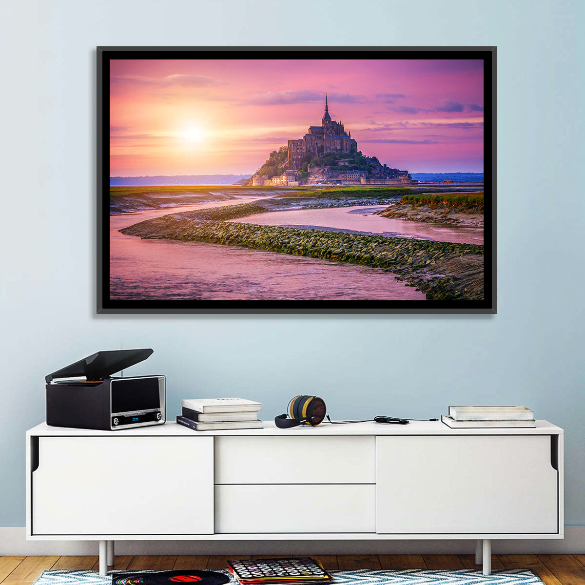 Mont Saint-michel Sunset Wall Art