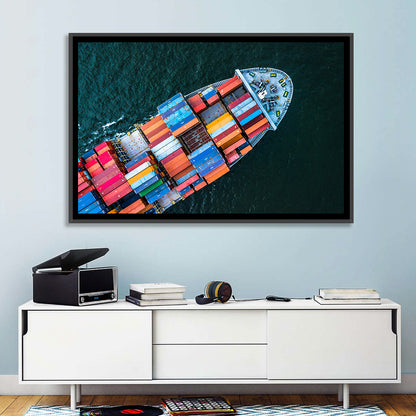 Cargo Ship Aerial Wall Art