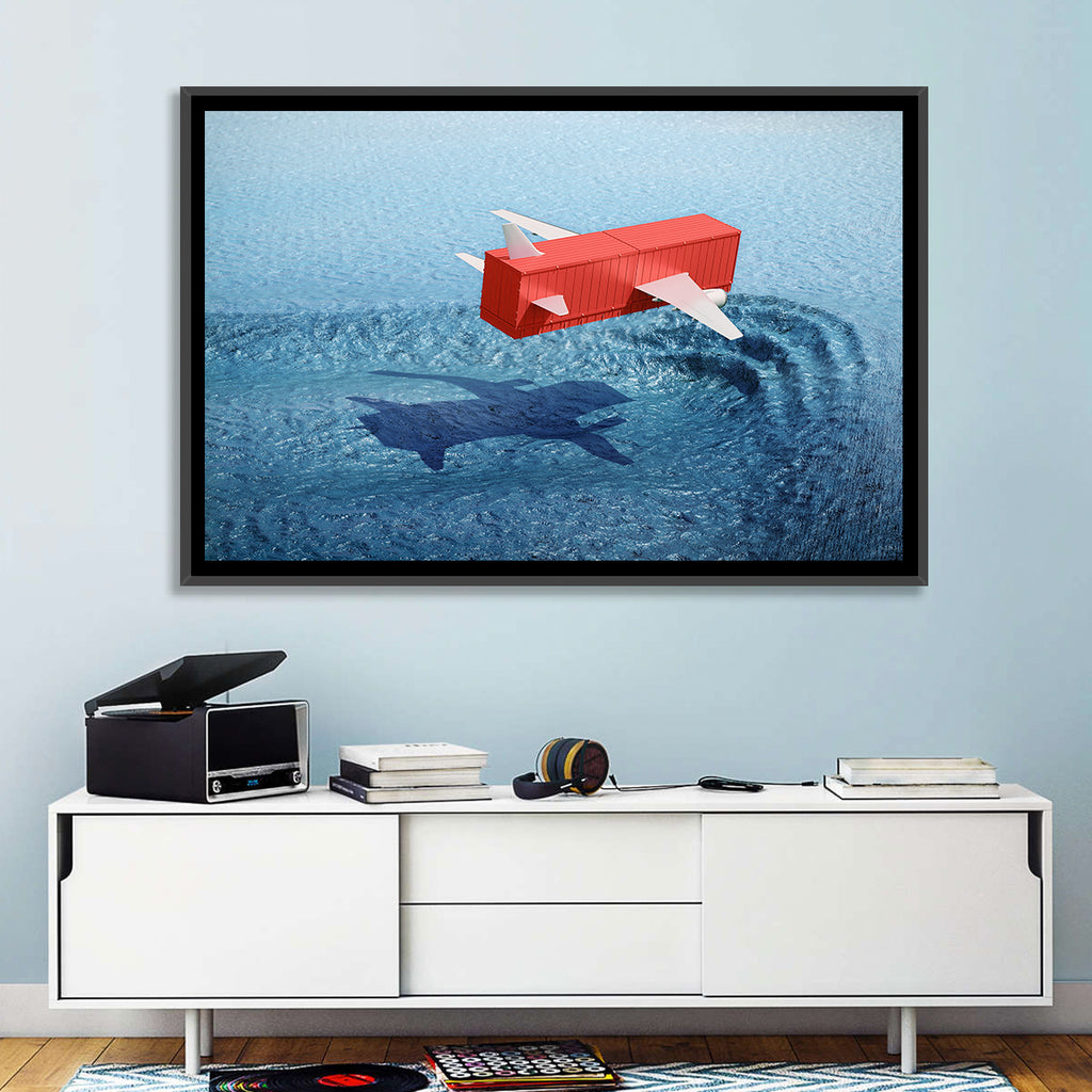 Flying Shipping Container Wall Art