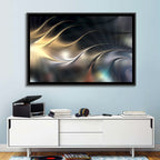 Luminous Metallic Wave Wall Art