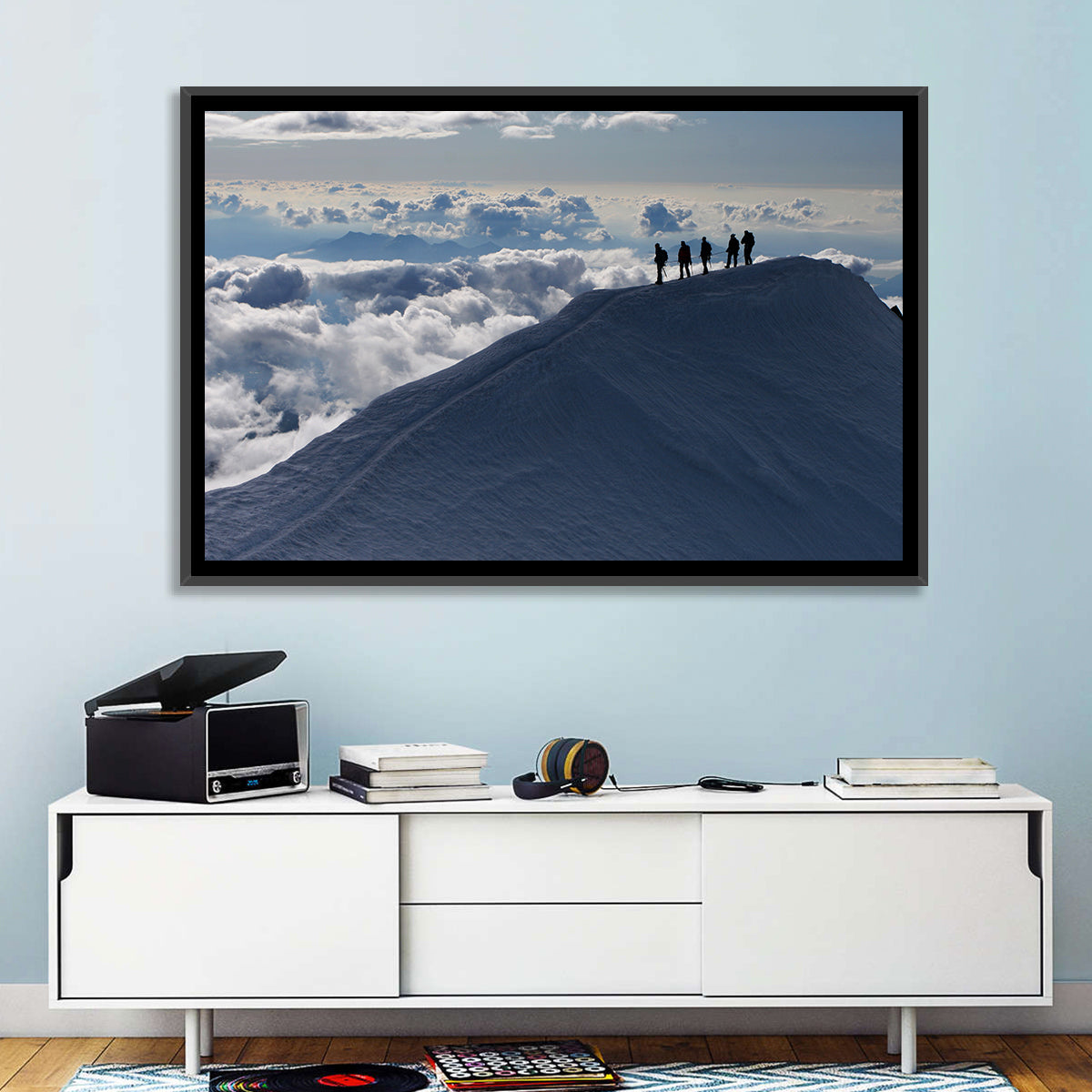 Above the Clouds Wall Art in a room, landscape