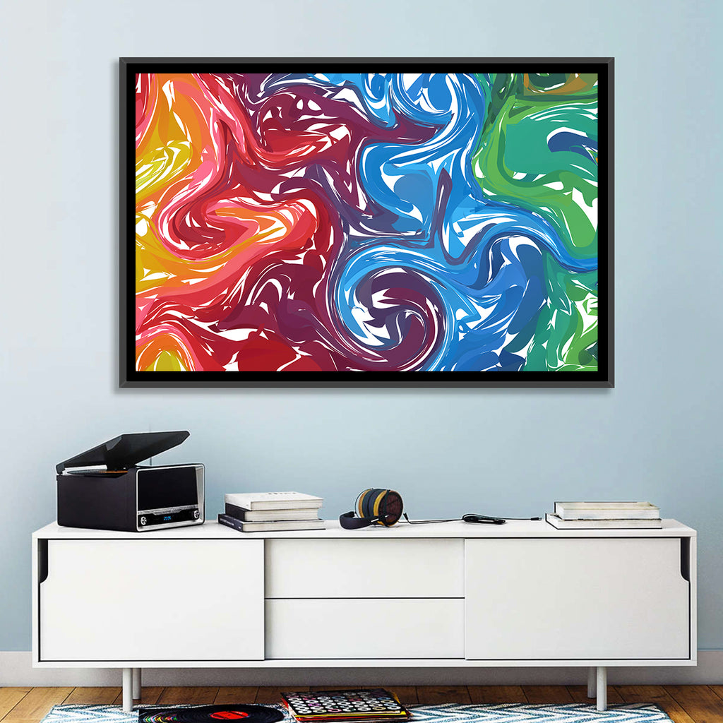 Marbled Color Flow Abstract Wall Art