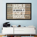 Failure Is Part of Success Rustic Typography Wall Art